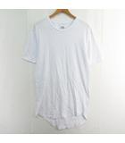 ザラ ZARA LONG LENGTH Tシャツ カットソー 半袖 ロング丈 コットン M ホワイト シンプル 1887/455 kz14236