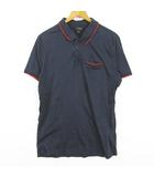 バナナリパブリック BANANA REPUBLIC ポロシャツ カットソー 半袖 綿 L ネイビー ライン kz14247
