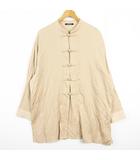 アズノウアズ ピンキー AS KNOW AS PINKY チャイナ ブラウス 長袖 ミドル丈 レーヨン ベージュ kz14299