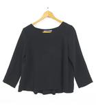 ビーアビリティ B ability ブラウス 長袖 Vネック 38 ネイビー シンプル kz14300