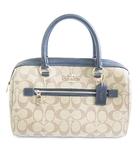 コーチ COACH F83607 ローアン サッチェル PVCシグネチャー 2way ボストンバッグ ベージュ/ブラック 2sa7270