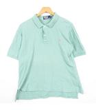 ポロシャツ 半袖 綿 LL ライトグリーン ワンポイント 大きいサイズ kz14462