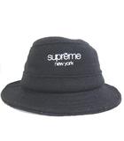 シュプリーム SUPREME ハリスツイード Harris Tweed Crassic Logo Crusher バケットハット ブラック ☆AA★ 2sa7304