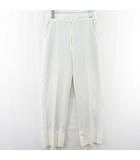 テーパード パンツ ストレッチ レーヨン 36 ホワイト kz14512