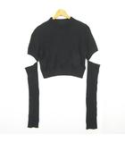フーズフーチコ who's who Chico ニット カットソー カットオフスリーブ レーヨン F ブラック kz14554