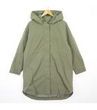 シューラルー SHOO・LA・RUE ラウンドヘム ゆるシルエット ミリタリーコート M カーキ 2sa7348