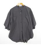 オリーブデオリーブ OLIVE des OLIVE ボリュームスリーブ バンドカラー シャツ 七分袖 F グレー kz14905