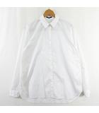 コムサイズム COMME CA ISM シャツ 長袖 綿 11 ホワイト ストライプ レース kz14916