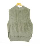 ユナイテッドアローズ A DAY IN THE LIFE UNITED ARROWS シャギーニット ベスト ハイネック スリット レーヨン ブラウン kz14921