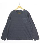 エービーエックス abx ジャガード Tシャツ 長袖 カットソー 4L チャコール 大きいサイズ 2sa7416