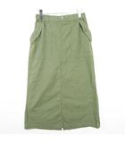 コムサイズム COMME CA ISM オニギリ ONIGIRI ロング スカート ストレッチ 綿 F カーキ kz15054
