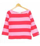 b.forever カットソー Tシャツ 長袖 綿 1 ピンク レッド ボーダー kz15657