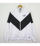 プーマ PUMA ウインドジャケット ウーブントラックジャケット XL ホワイト/ブラック 2sa7311