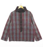 ザ・スーツカンパニー THE SUIT COMPANY プルオーバー ネルシャツ ハーフボタン 長袖 M チェック ブラウン/ダークグレー 2sa7890