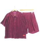 ヴォー VOO ベロア セットアップ Velour Relax Polo F  Velour Lined Shorts 03 ボルドー 2sa7904