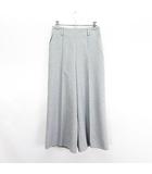 ワイドパンツ ボトムス クロップド センターピンタック XS グレー ※EKM