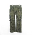 ニコルクラブフォーメン NICOLE CLUB FOR MEN カーゴパンツ ボトムス ブーツカット ストレッチ 44 オリーブ ※EKM