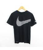 ナイキ NIKE Tシャツ カットソー 半袖 クルーネック DRI-FIT ロゴ M ブラック スポーツウェア ※EKM