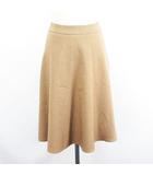 スカート ボトムス ミモレ丈 フレア 1 ブラウン ※EKM
