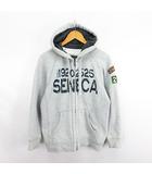 エディーバウアー EDDIE BAUER パーカー ジャケット 長袖 ジップアップ 裏フリース 英字 S グレー ※EKM