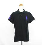 ラルフローレン RALPH LAUREN ポロシャツ 半袖 ビッグポニー THE SKINNY POLO ナンバー コットン 7f ブラック ※EKM