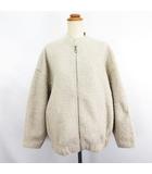 ザラ ZARA ボンバージャケット ブークレー オーバーサイズ 長袖 ジップアップ XS-S ベージュ ※EKM