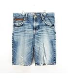 エドウィン EDWIN EXCLUSIVE VINTAGE KS0008 デニム ジーンズ ボトムス ハーフパンツ ユーズド加工 34 インディゴブルー ※EKM