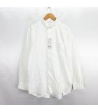 ユニクロ UNIQLO シャツ オックスフォード 長袖 ボタンダウン 胸ポケット コットン XL オフホワイト ※EKM