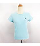 バーバリーブルーレーベル BURBERRY BLUE LABEL Tシャツ カットソー 半袖 クルーネック ロゴ コットン M ライトブルー ※EKM