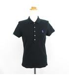ラルフローレン RALPH LAUREN ポロシャツ 半袖 ロゴ ストレッチ L ブラック ※EKM