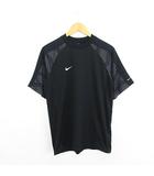 ナイキ NIKE Tシャツ カットソー 半袖 クルーネック 切替 星 ロゴ M ブラック スポーツウェア ※EKM
