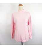 バーバリーゴルフ BURBERRY GOLF カットソー Tシャツ 長袖 モックネック ロゴ コットン M ピンク ※EKM