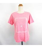 アディダス adidas Tシャツ カットソー 半袖 クルーネック ロゴ L ピンク スポーツウェア ※EKM