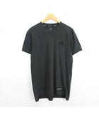 アディダス adidas TRAINING Tシャツ カットソー 半袖 クルーネック ロゴ ストレッチ O ダークグレー スポーツウェア ※EKM
