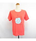 1114354 Tシャツ カットソー 半袖 クルーネック 森の水場 L オレンジ ※EKM