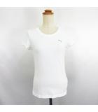 プーマ PUMA Tシャツ カットソー 半袖 クルーネック ロゴ コットン S ホワイト ※EKM