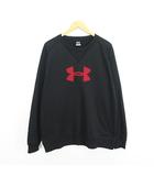 アンダーアーマー UNDER ARMOUR MTR3842 トレーナー スウェット 長袖 クルーネック ロゴ ストレッチ XL ブラック スポーツウェア ※EKM