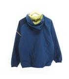 アンブロ UMBRO ハイブリッド クロスジャケット 長袖 フード ジップアップ ギンガムチェック ロゴ M ネイビー系 スポーツウェア ※EKM