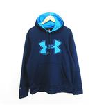 アンダーアーマー UNDER ARMOUR パーカー トップス 長袖 プルオーバー ストーム ロゴ 裏フリース LG ネイビー スポーツウェア ※EKM