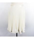 エスプリミュール ESPRITMUR スカート ボトムス ひざ丈 プリーツ レイヤード シフォン 7 アイボリー ※EKM