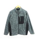  ダンロップモータースポーツ DUNLOP MOTORSPORT ジャケット アウター 長袖 ジップアップ ロゴ 裏フリース M グレー×ブラック ※EKM