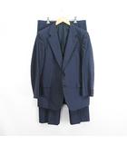 バーバリーズ Burberrys セットアップ スーツ ジャケット テーラード 長袖 シングル 背抜き パンツ ノータック ストライプ ウール混 96-86-170AB5 ネイビー ※EKM