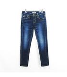 サムシング something SKY37 デニム ジーンズ ボトムス スキニー テーパード ユーズド加工 ストレッチ XS インディゴ ※EKM