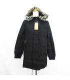 セブンデイズサンデイ SEVENDAYS=SUNDAY モッズコート アウター 長袖 ジップアップ ライナー付き 中綿 フェイクファー F ブラック ※EKM