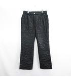 マリクレール MARIE CLAIRE SPORT パンツ ボトムス ブーツカット 総柄 中綿 蓄熱 保温 LL ブラック ゴルフウェア ※EKM