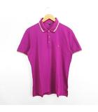 ポロシャツ 半袖 ワッペン ストレッチ L パープル ※EKM