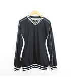  ゼット ZETT ジャケット ウィンドブレーカー プルオーバー 長袖 Vネック 裏メッシュ XO ブラック×ホワイト ベースボールウェア ※EKM