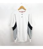ナイキ NIKE BASKETBALL Tシャツ カットソー 半袖 Vネック ロゴ XL ホワイト×ブラック×グレー スポーツウェア ※EKM