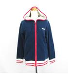 コロンビア Columbia ジャケット フリース 長袖 フード ジップアップ ロゴ L ネイビー アウドドアウェア ※EKM