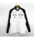 ルコックスポルティフ le coq sportif ジャケット アウター 長袖 ジップアップ ロゴ 薄手 L ホワイト×ネイビー スポーツウェア ※EKM